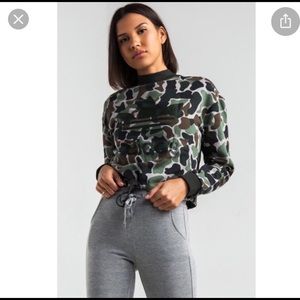 ADIDAS crop camo sweatshirt